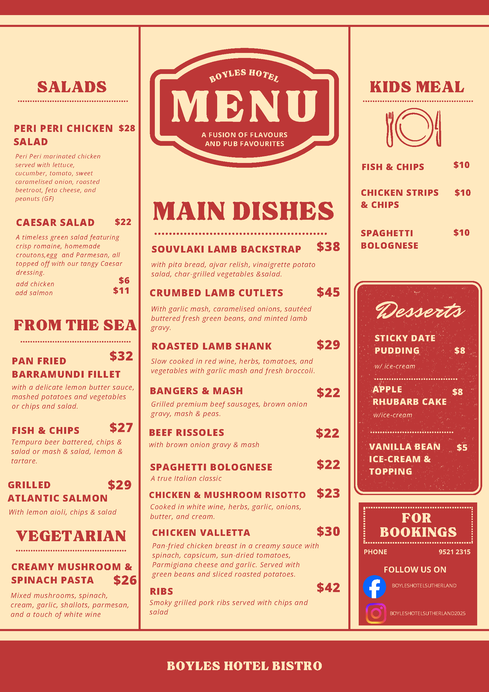 Menu page 2